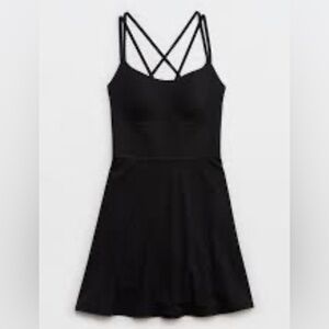 OFFLINE By Aerie Real Me Hold Up! Strappy Dress Black Sz XL